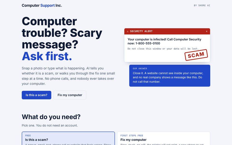 computersupportinc home page