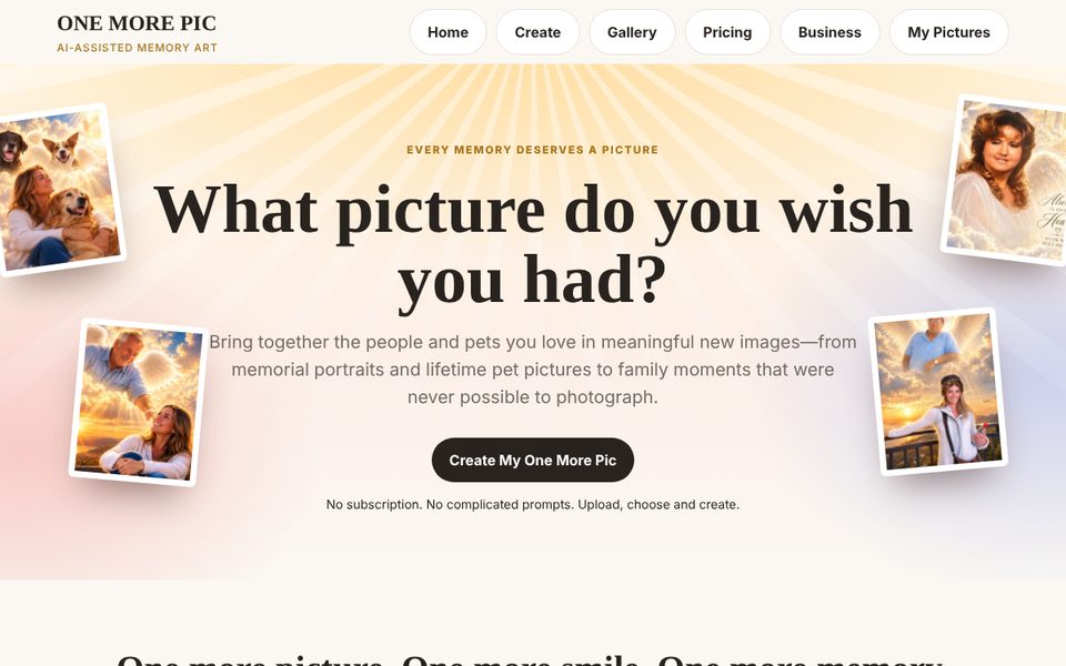 onemorepic home page