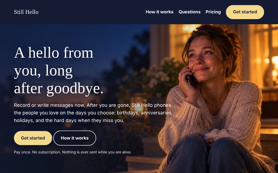 stillhello home page