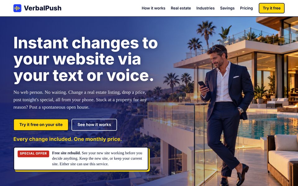 verbalpush home page